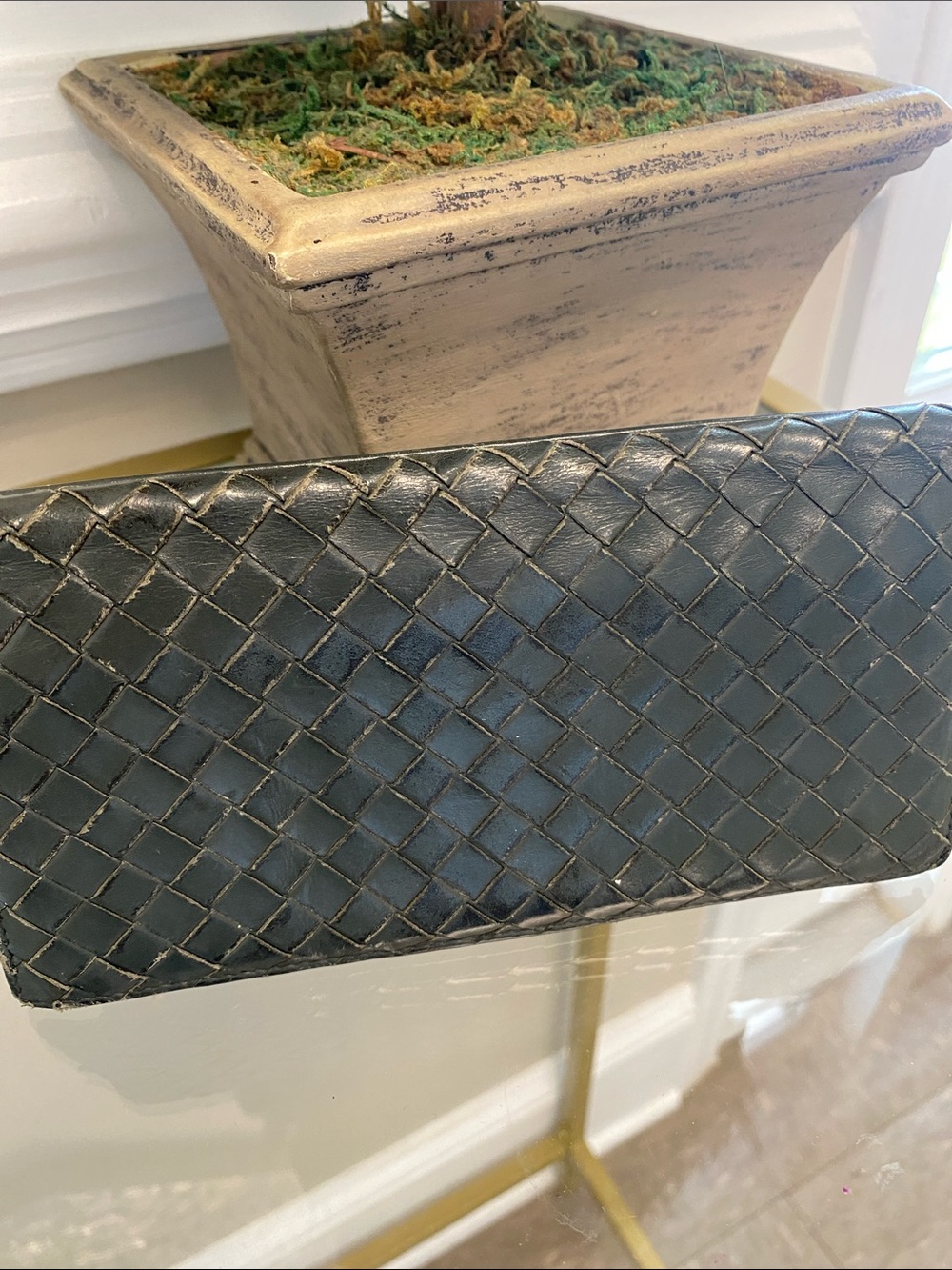 Authentic Bottega Veneta Intrecciato Leather Long Wallet